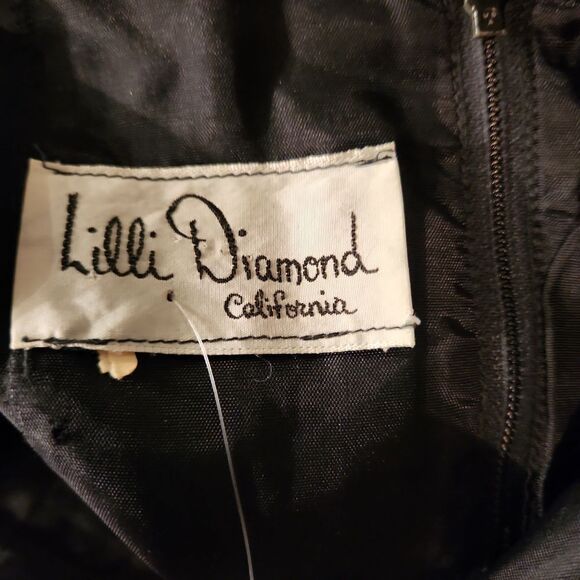 Lilli Diamond California Black Sleeveless Rhinestone Maxi Dress - Picture 7 of 7